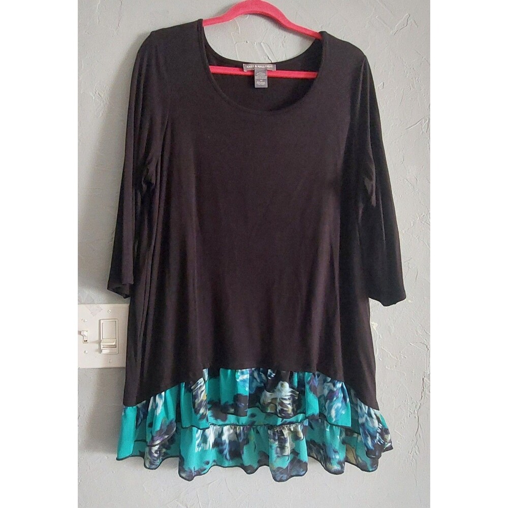 KATE & MALLORY Tops Blouse Tunic Women 1X, Rayón Polyester Spandex, Made In Méxi